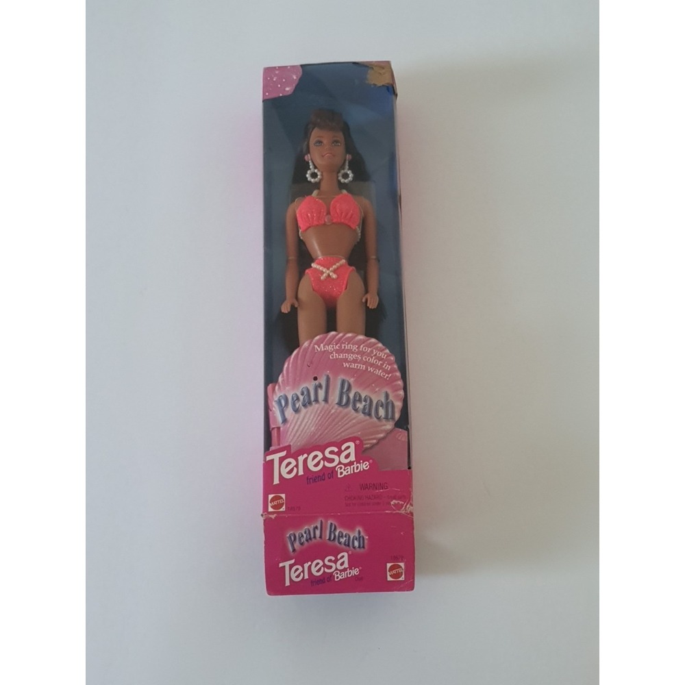 Vintage 1997‎ Mattel Pearl Beach Teresa Friend of Barbie Open Box Ring Missing